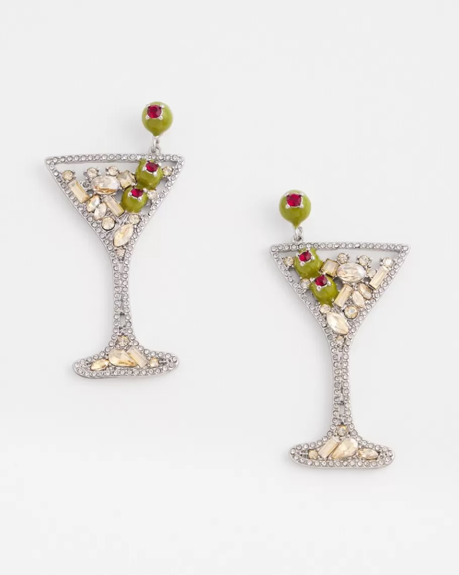 Chico's No Droop™ Embellished Martini Earrings