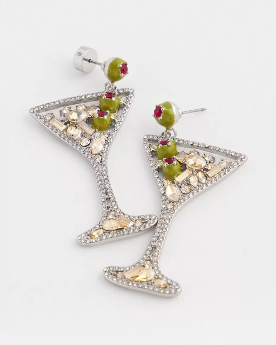 Chico's No Droop™ Embellished Martini Earrings