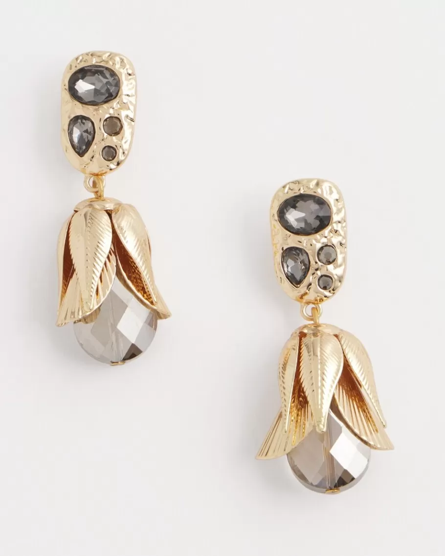 Chico's No Droop™ Embellished Tulip Drop Earrings