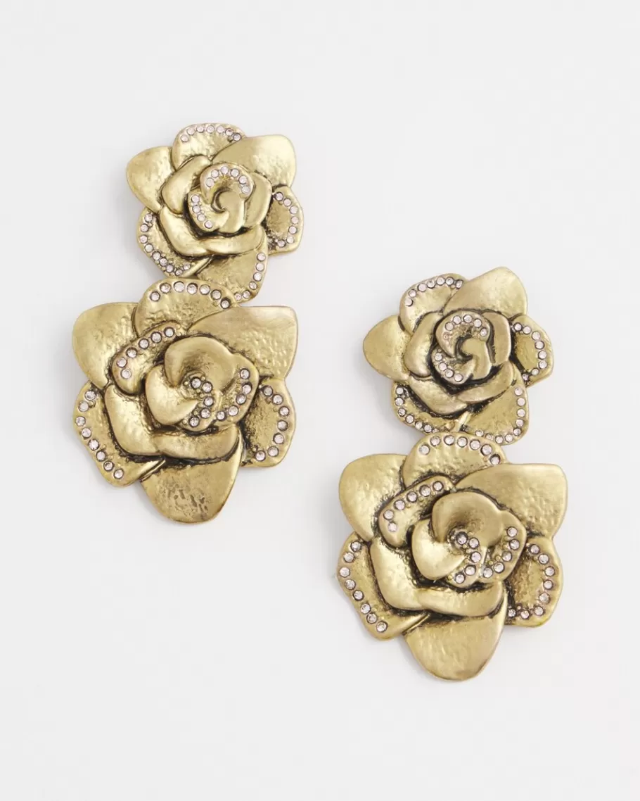 Chico's No Droop™ Tone Rose Drop Earrings