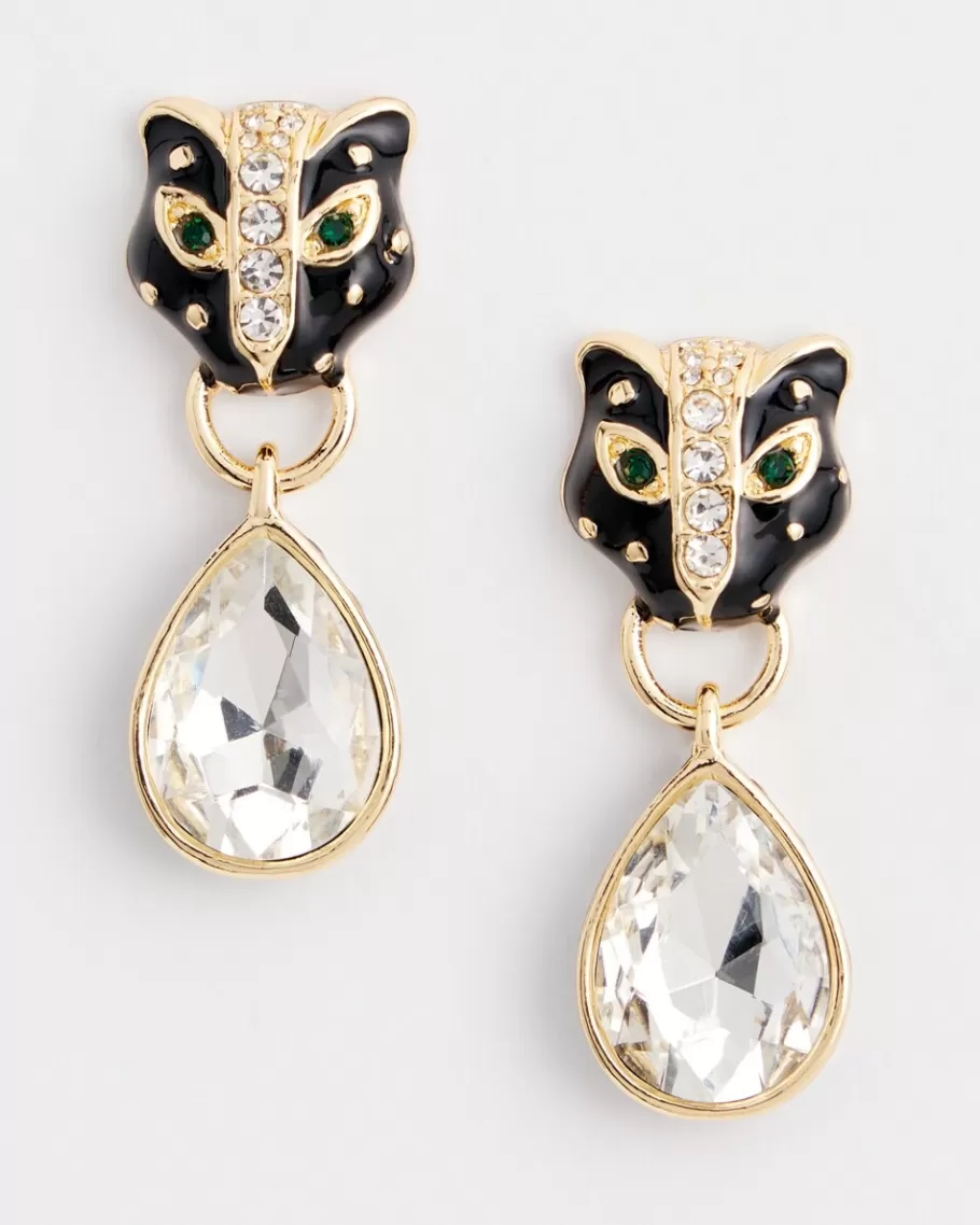 Chico's No Droop™ Jaguar Embellished Drop Earrings