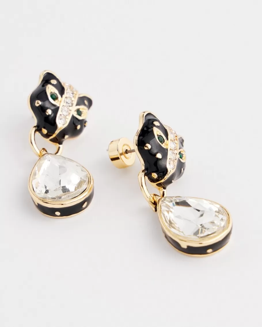 Chico's No Droop™ Jaguar Embellished Drop Earrings