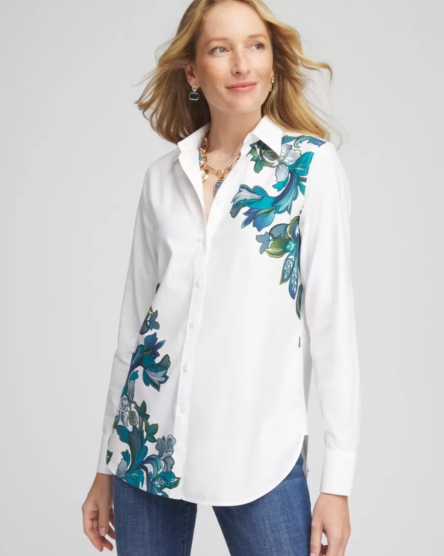 Chico's No Iron™ Floral Scrolls Shirt