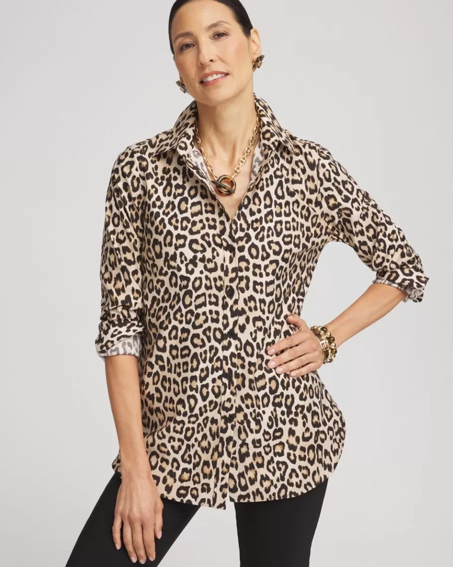 Chico's No Iron™ Leopard Print Shirt