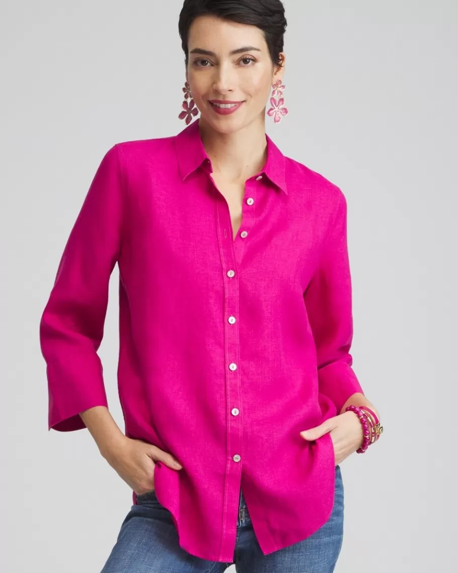 Chico's No Iron™ Linen 3/4 Sleeve Shirt