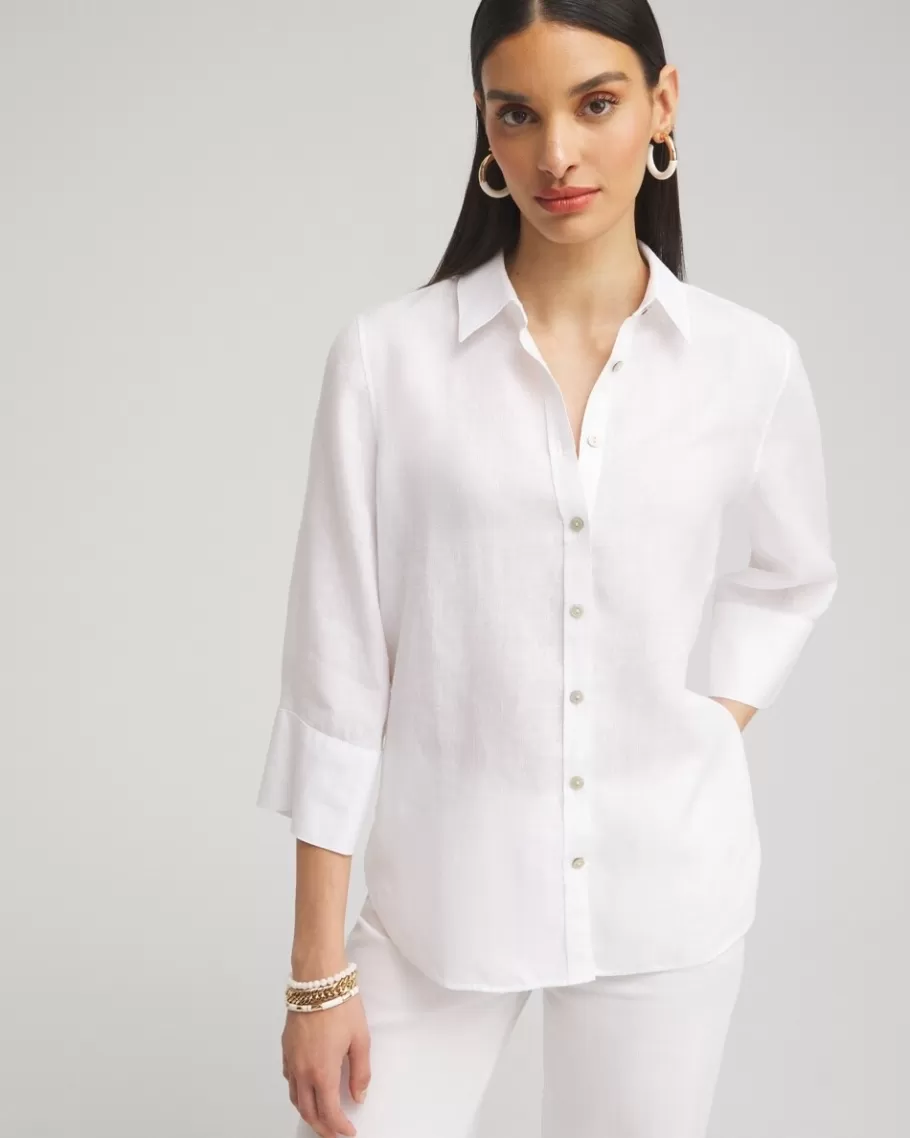 Chico's No Iron™ Linen 3/4 Sleeve Shirt