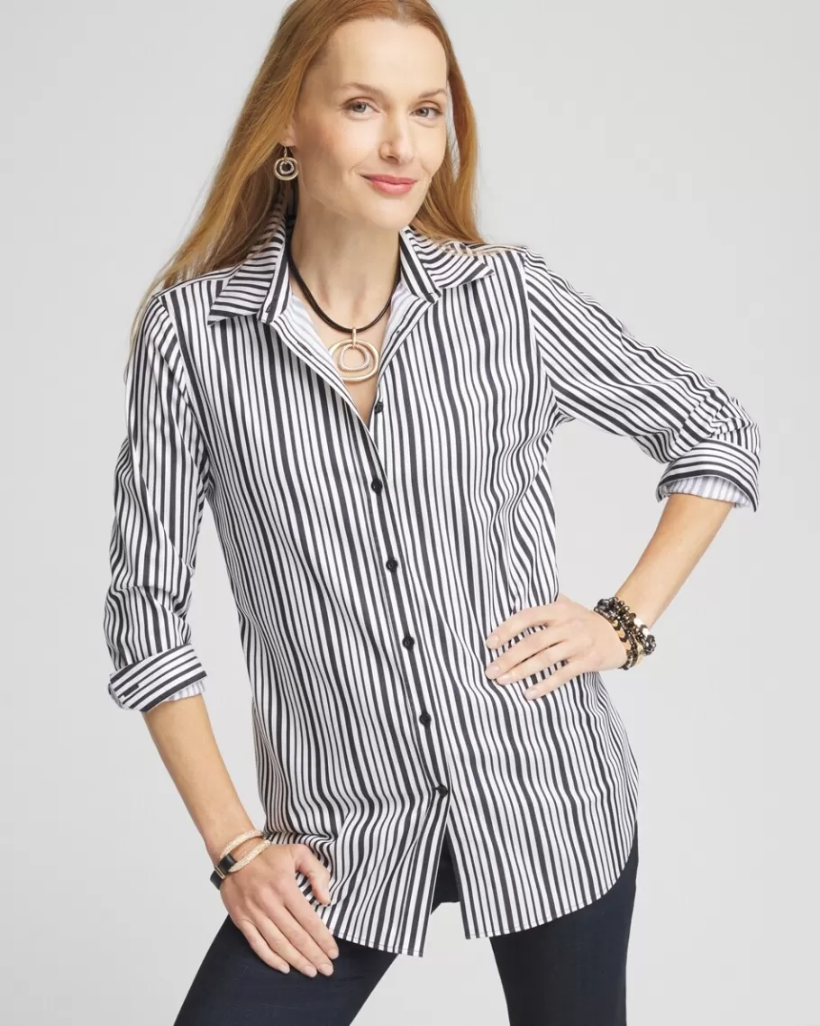 Chico's No Iron™ Shimmer Stripes Shirt