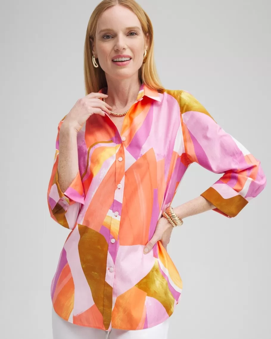 Chico's No Iron™ Stretch Abstract Mix Shirt