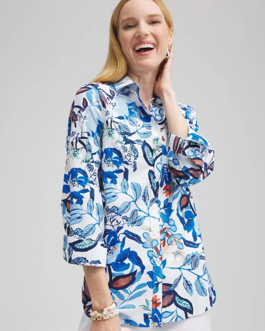 Chico's No Iron™ Stretch Cool Floral Shirt