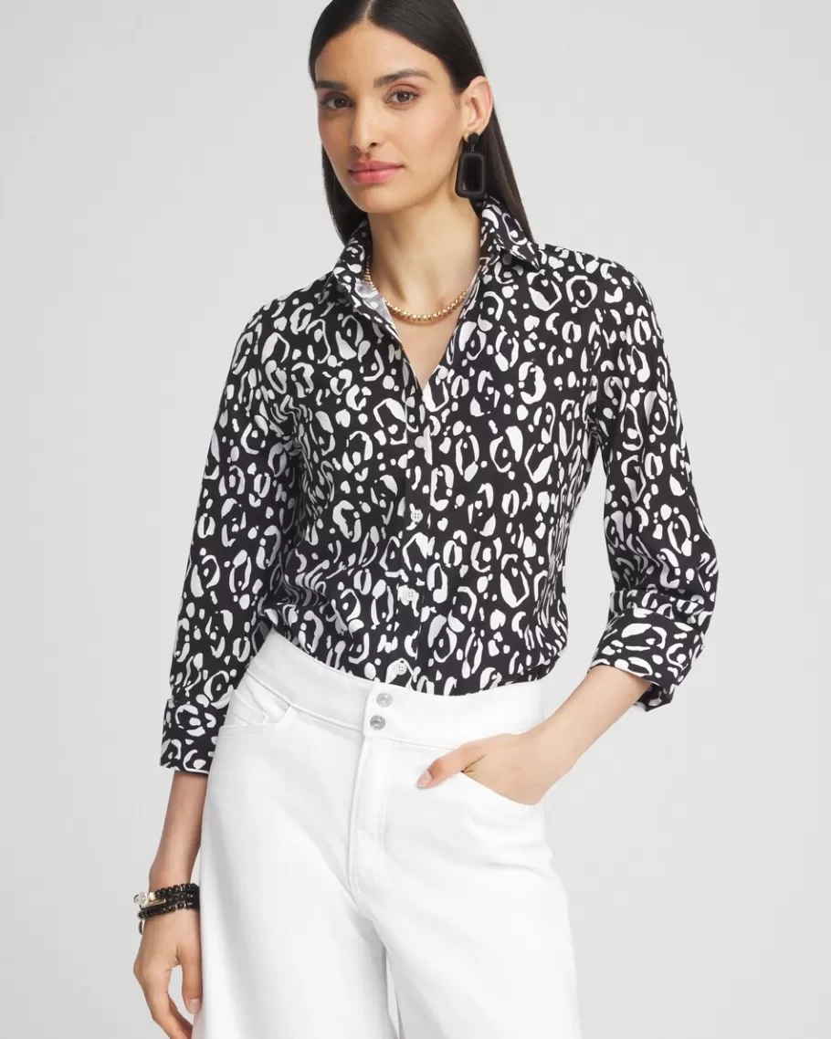 Chico's No Iron™ Stretch Leopard Shirt