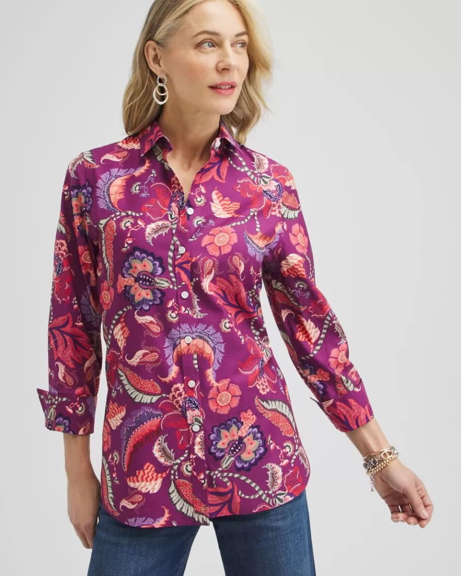 Chico's No Iron™ Stretch Paisley Shirt