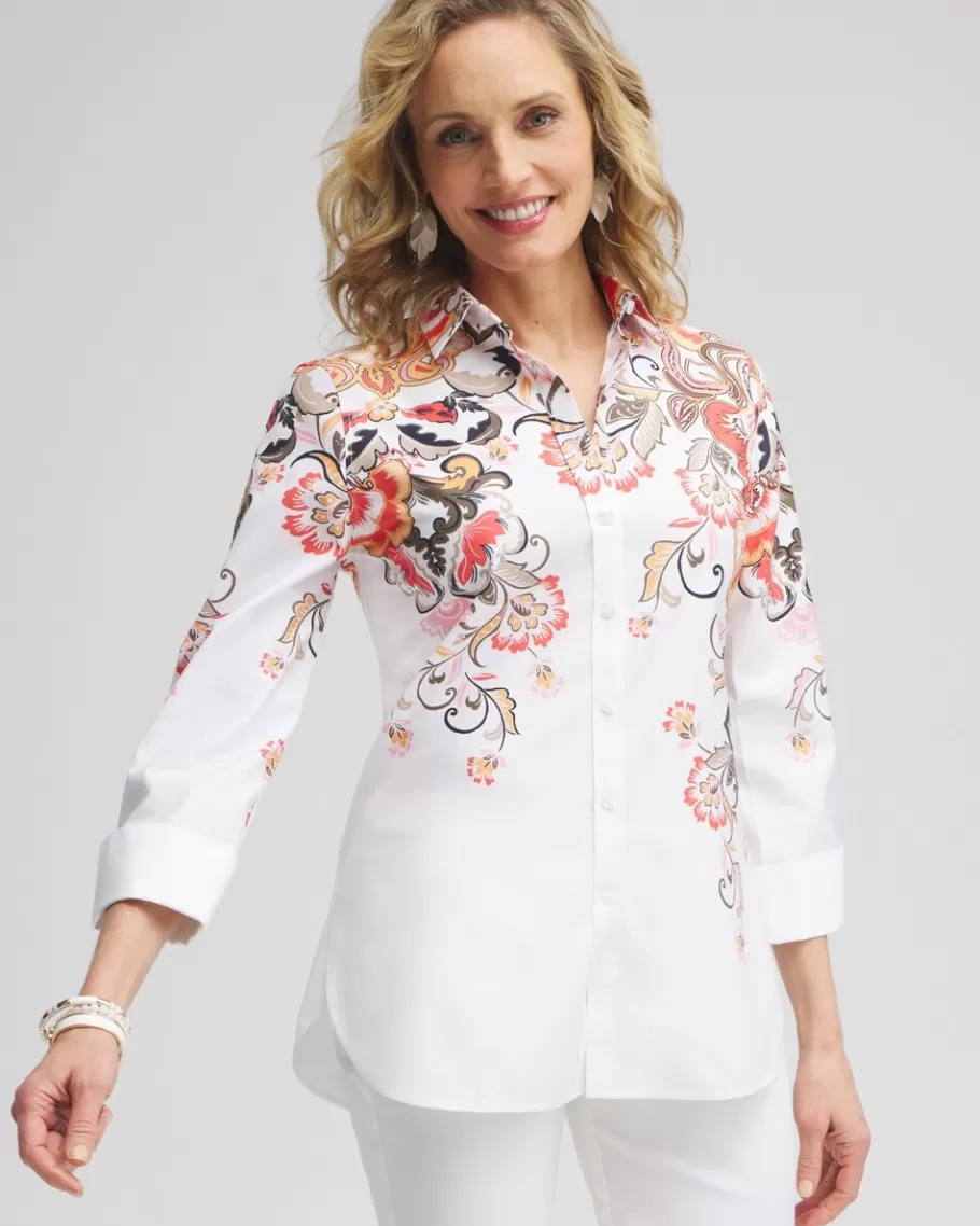 Chico's No Iron™ Stretch Warm Floral Shirt