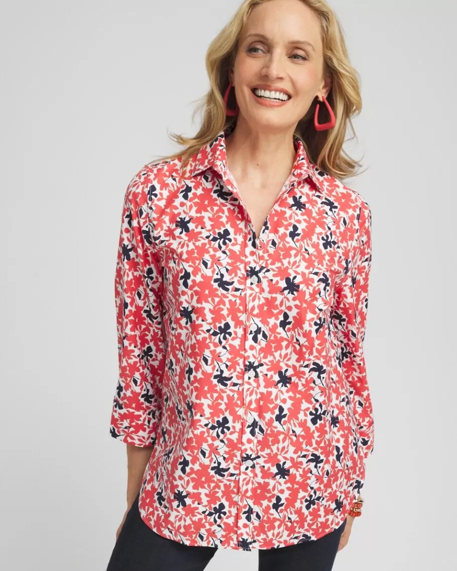 Chico's No Iron™ Warm Floral Shirt