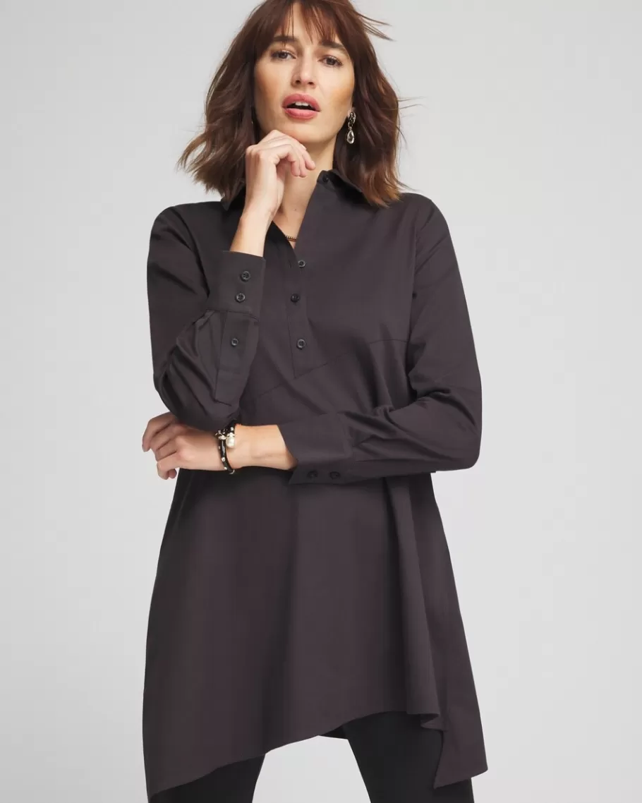 Chico's No-Iron Stretch Asymmetrical Tunic