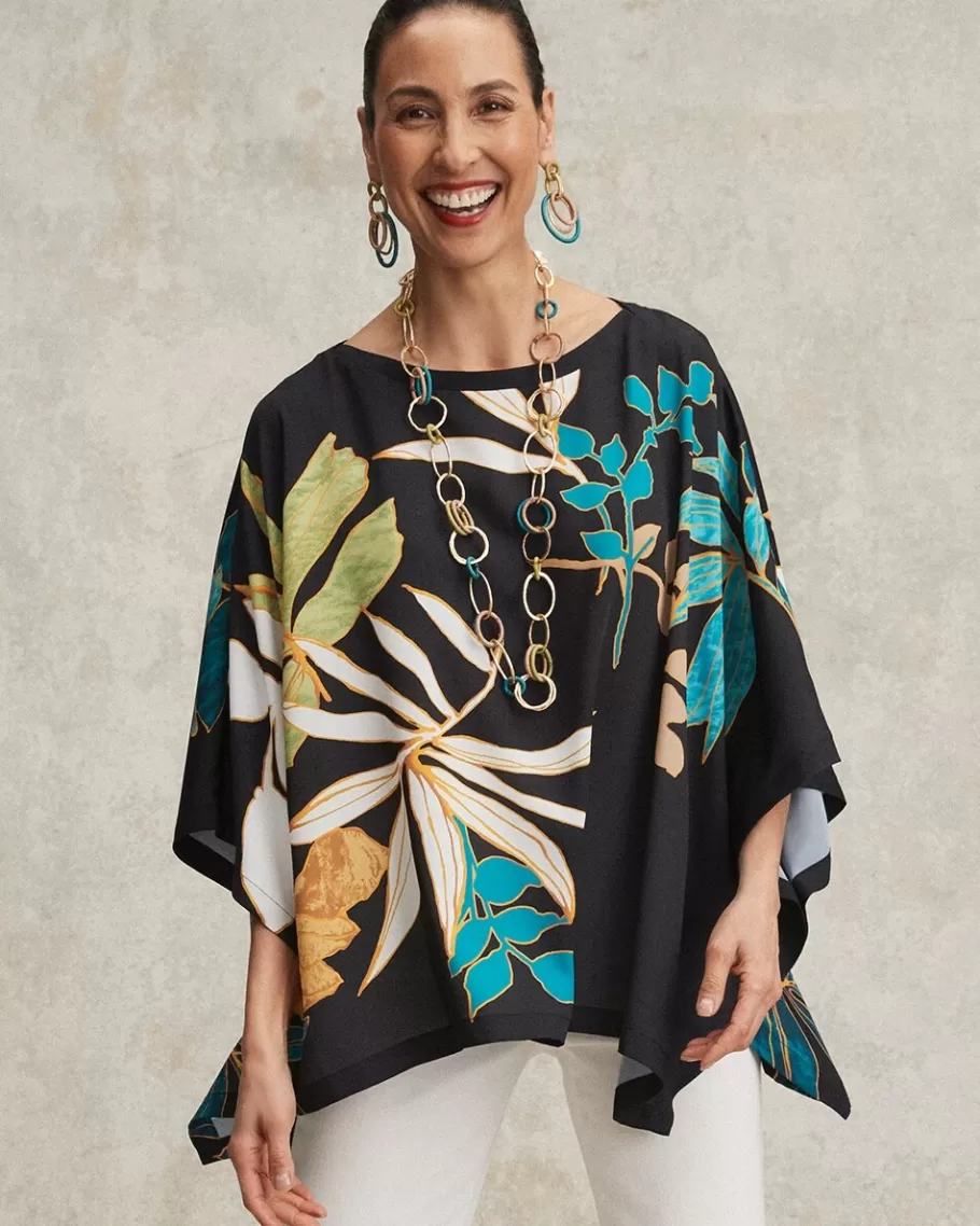 Chico's Placed Palms Poncho