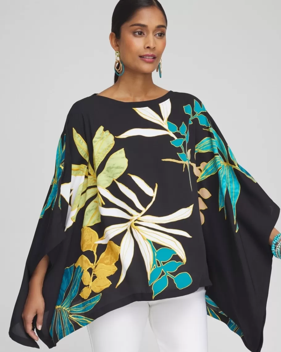 Chico's Placed Palms Poncho