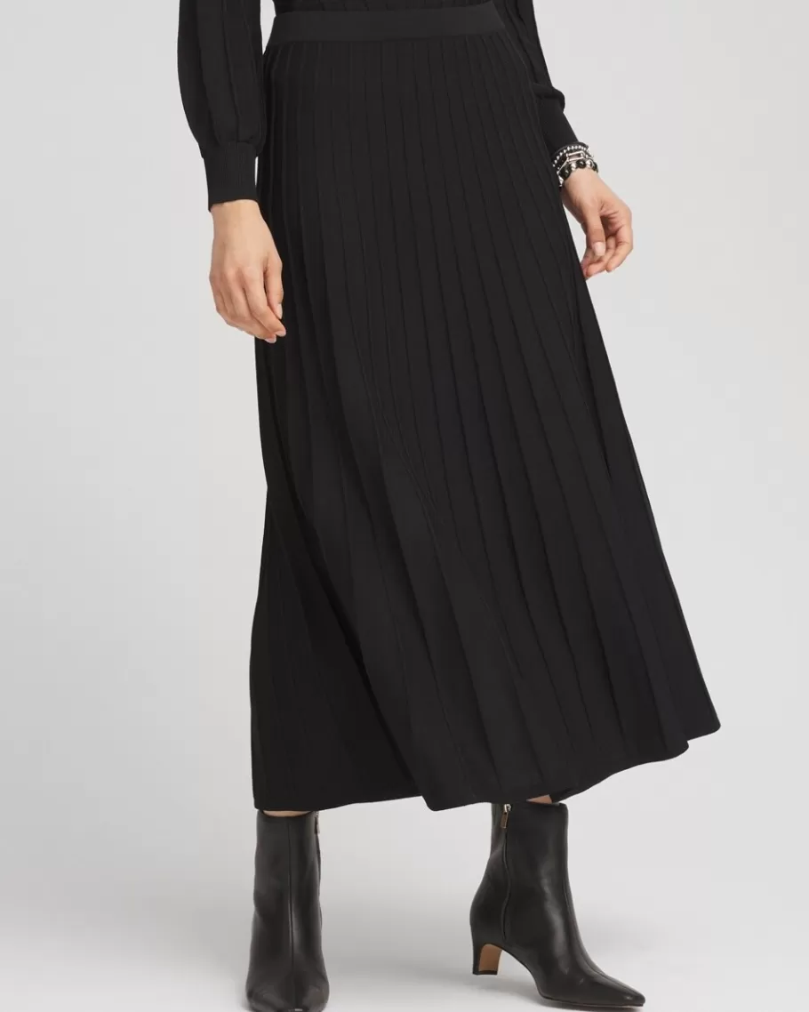 Chico's Pleated Knit Skirt