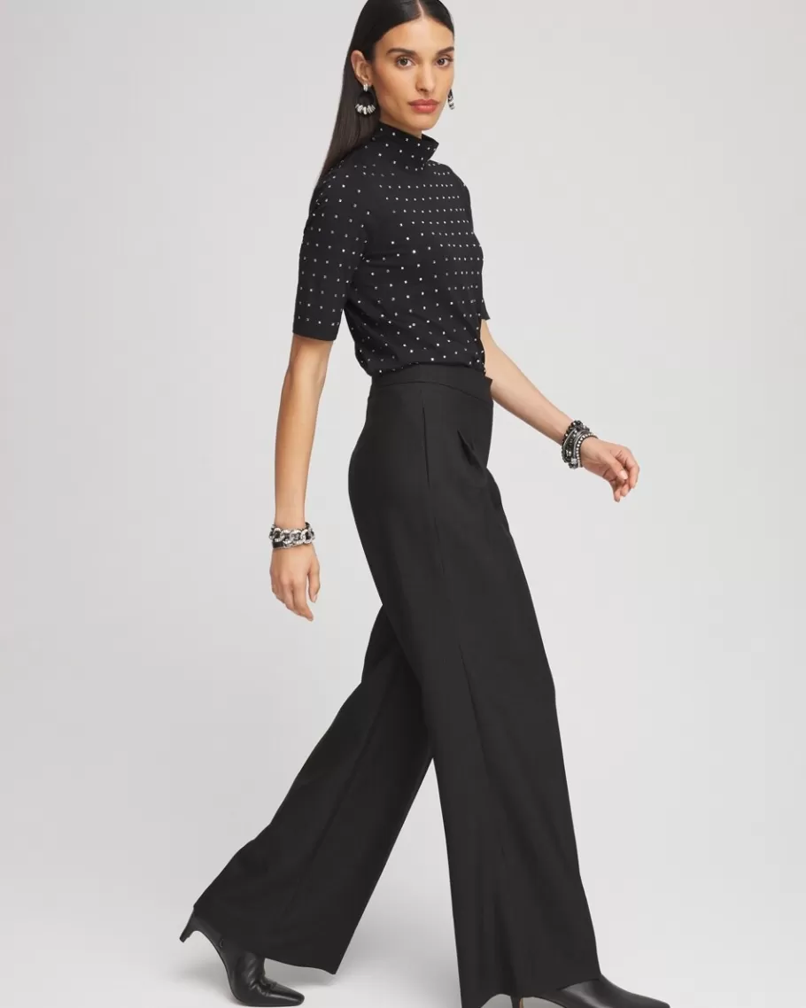 Chico's Pleated Wide Leg Pants