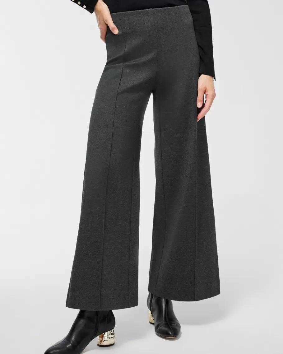 Chico's Ponte Pintuck Wide Leg Ankle Pants