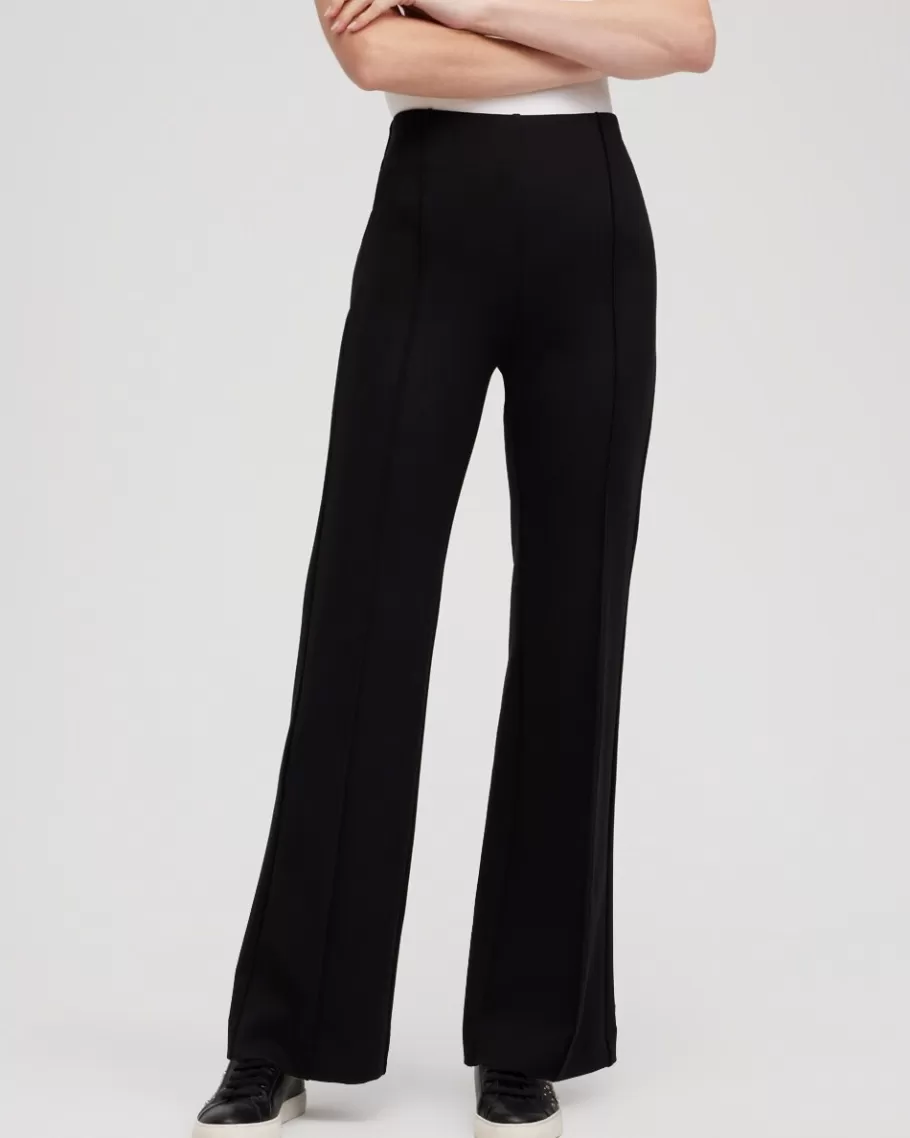 Chico's Ponte Pintuck Wide Leg Pants