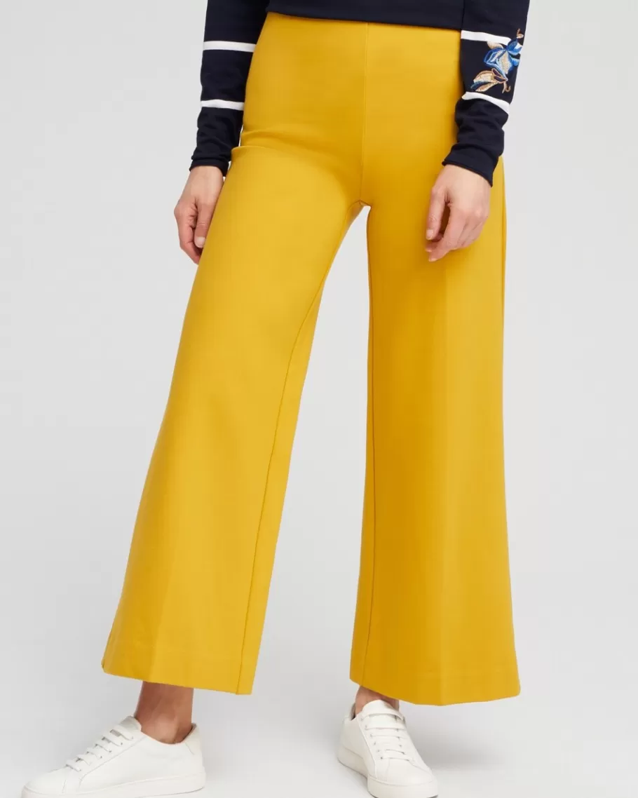 Chico's Ponte Wide Leg Ankle Pants