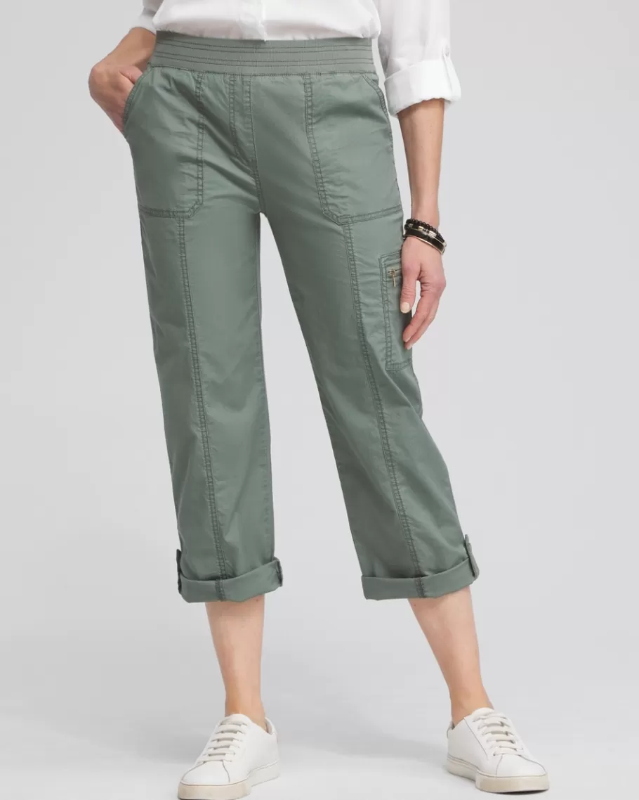 Chico's Poplin Cropped Pants