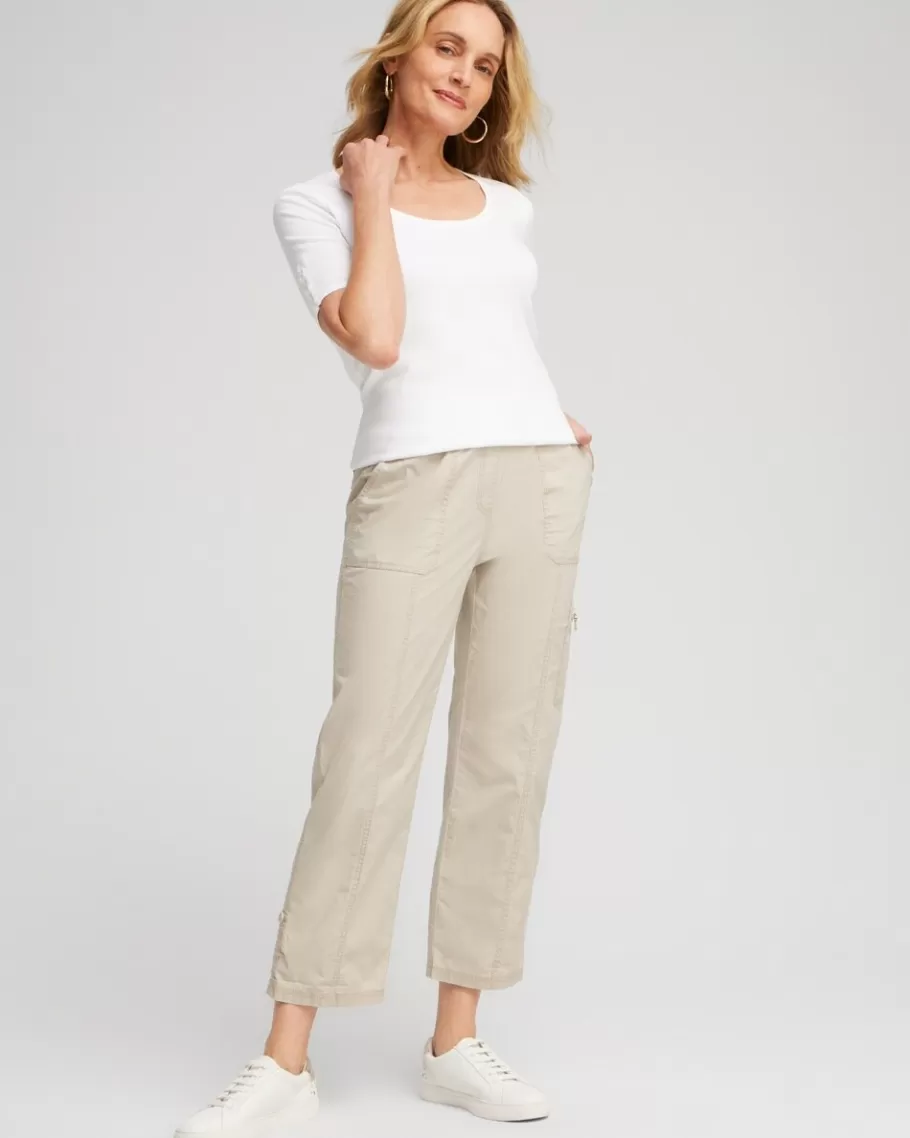 Chico's Poplin Cropped Pants