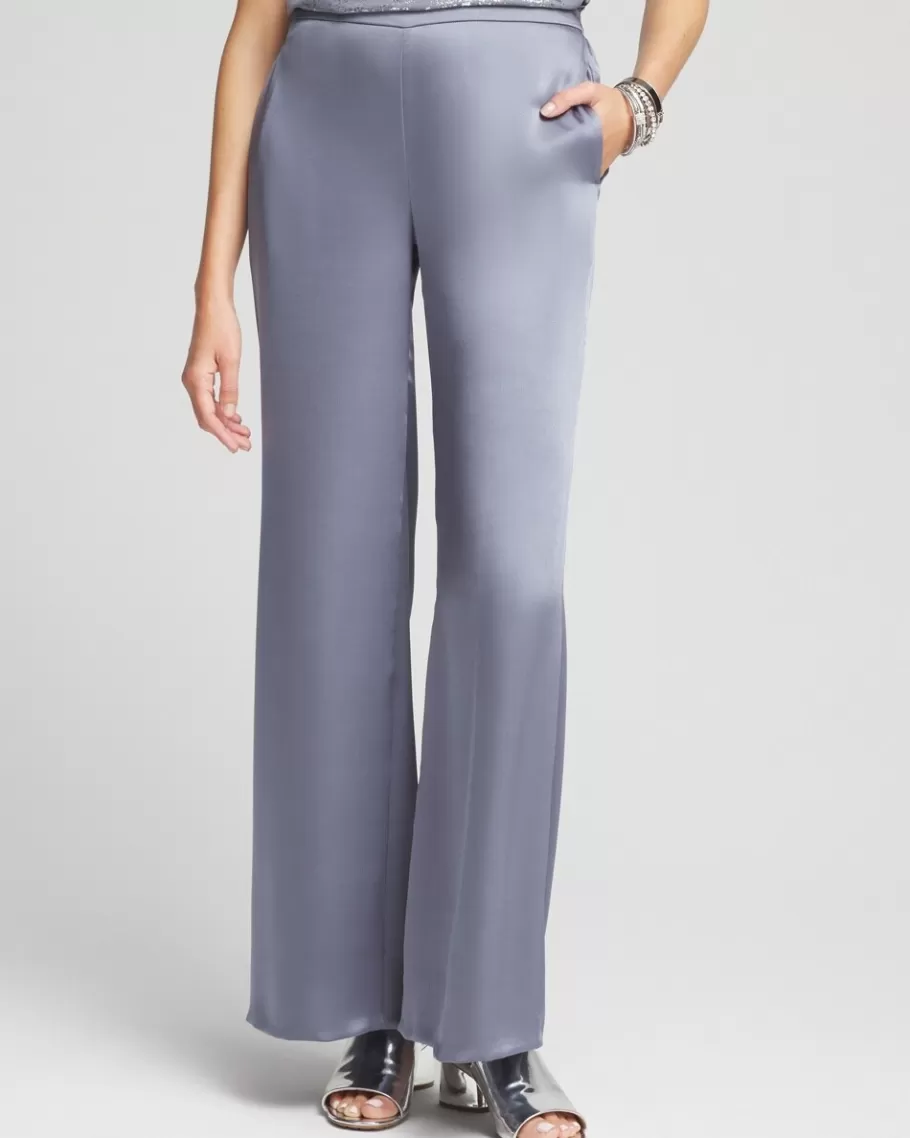 Chico's Satin Wide Leg Pants