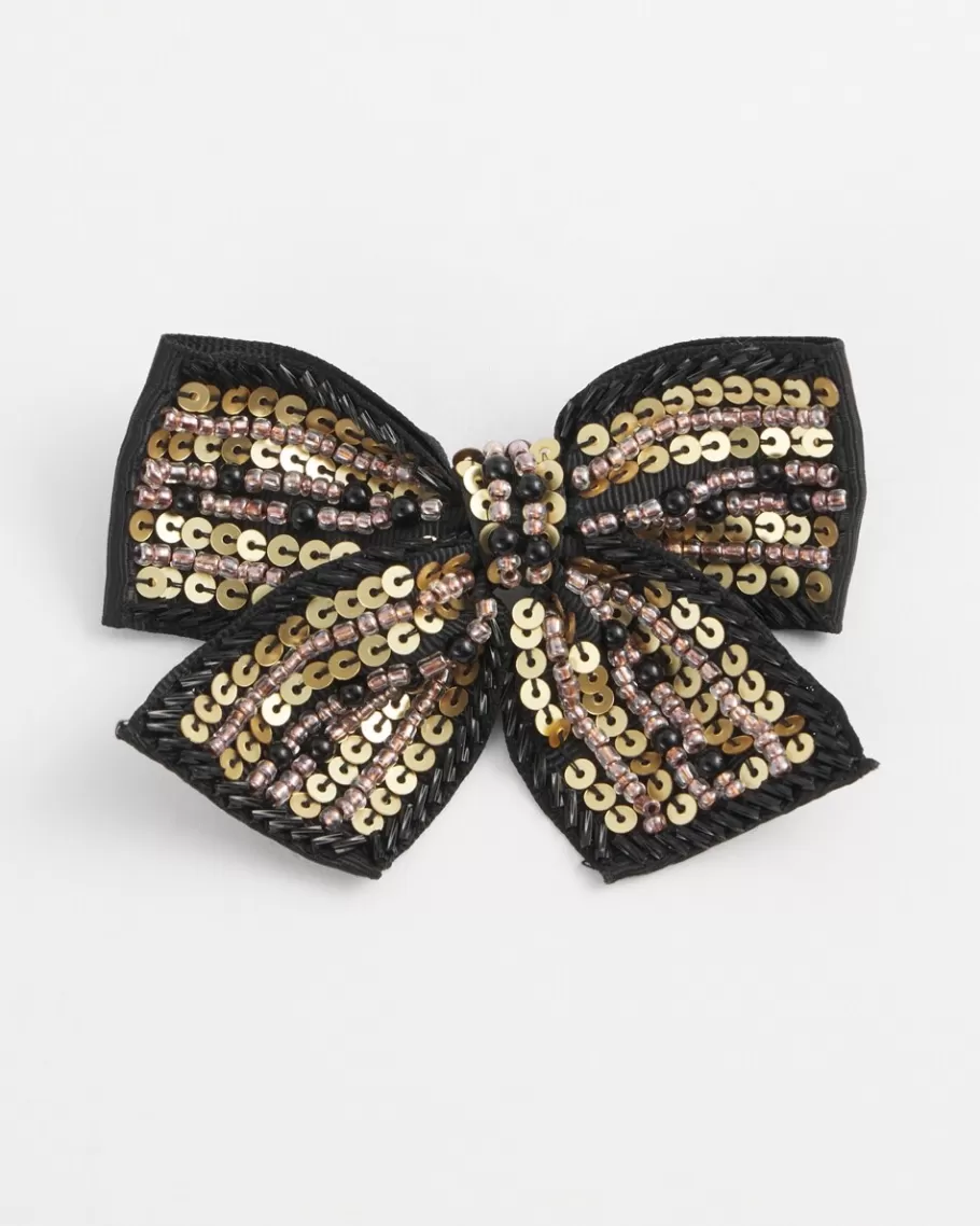 Chico's Sequin Bow Brooch