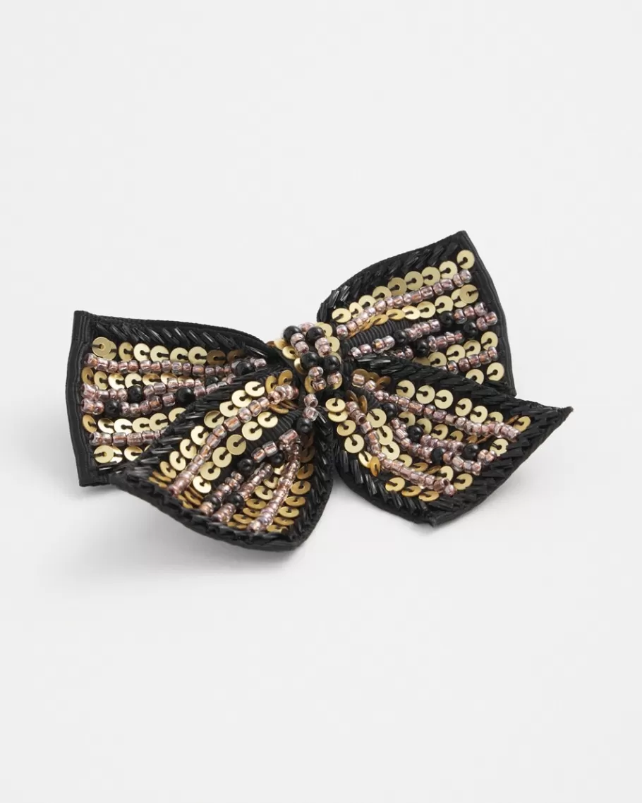 Chico's Sequin Bow Brooch