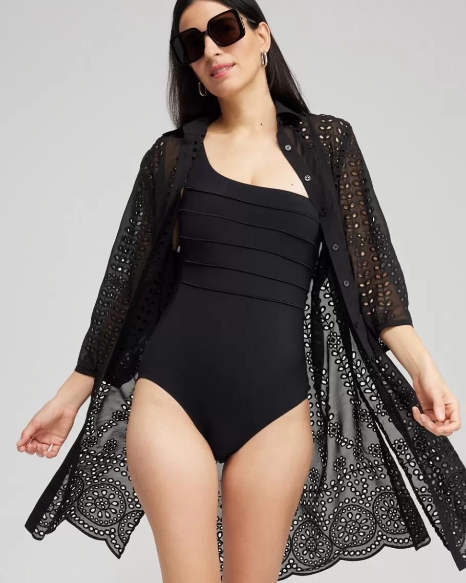 Chico's Shirt Dress Swim Coverup