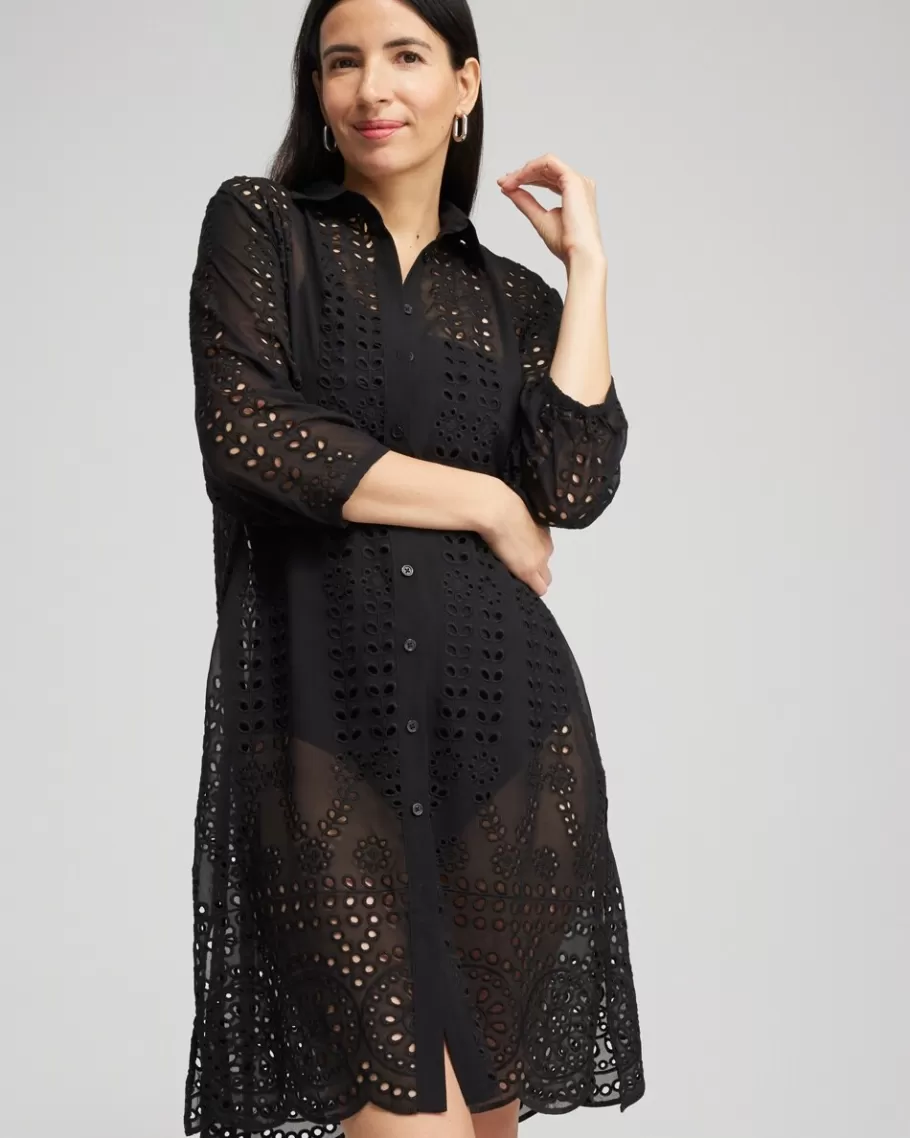 Chico's Shirt Dress Swim Coverup