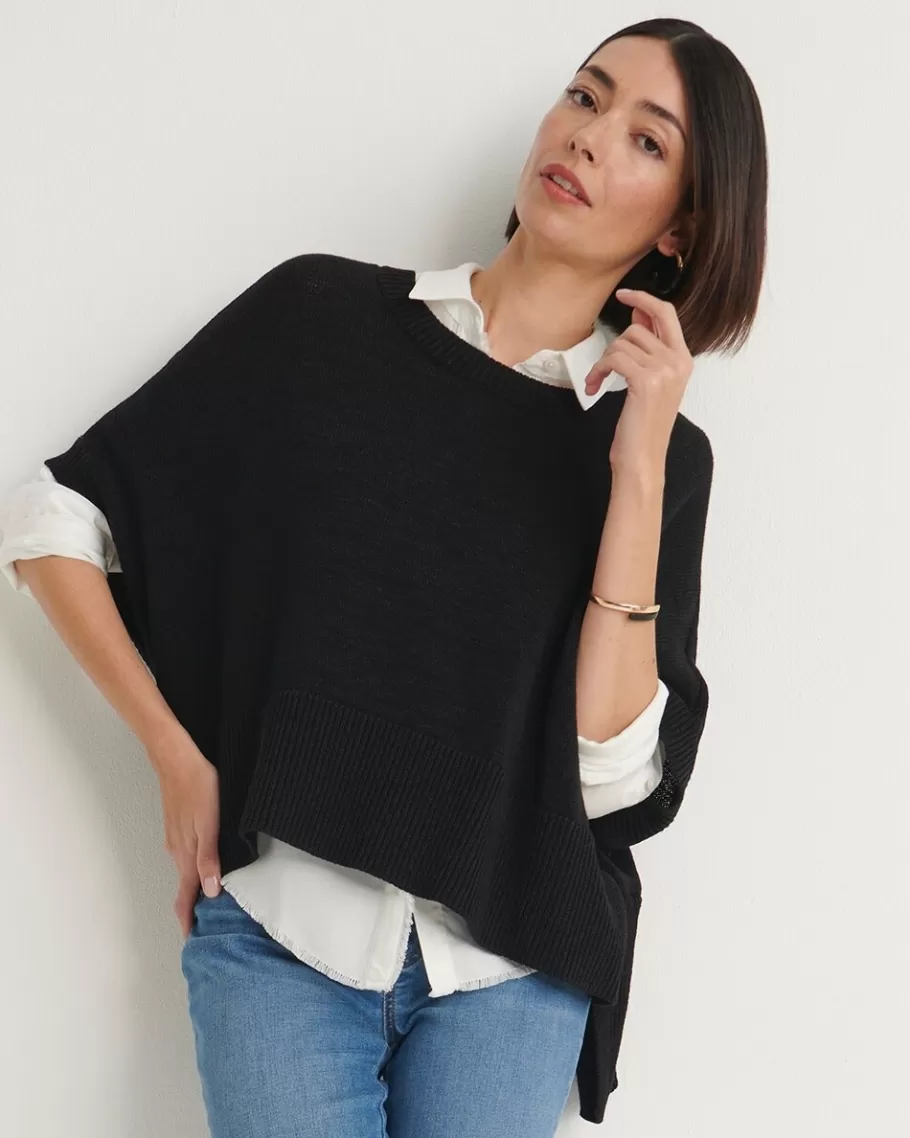 Chico's Short Sleeve Knit Poncho