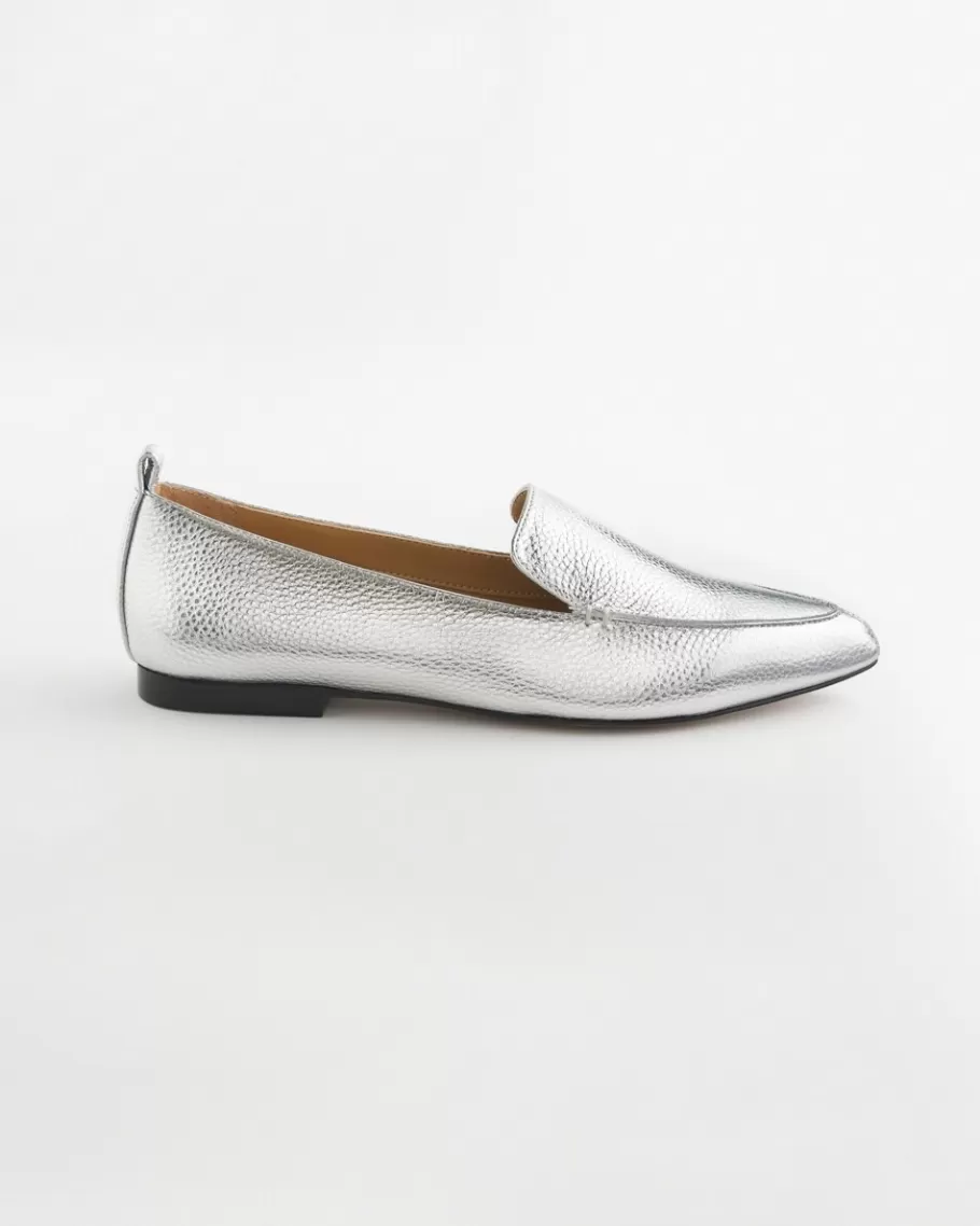 Chico's Metallic Leather Loafer