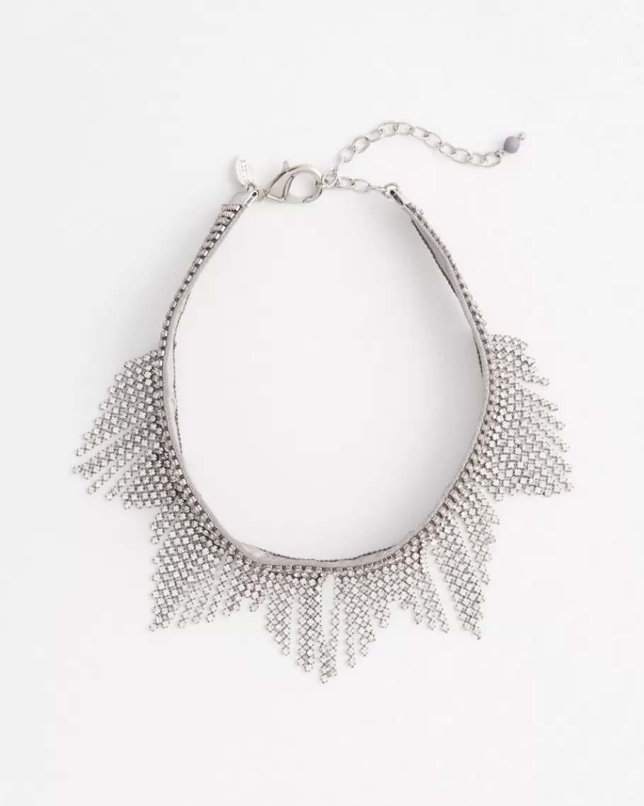 Chico's Tone Fringe Collar Necklace