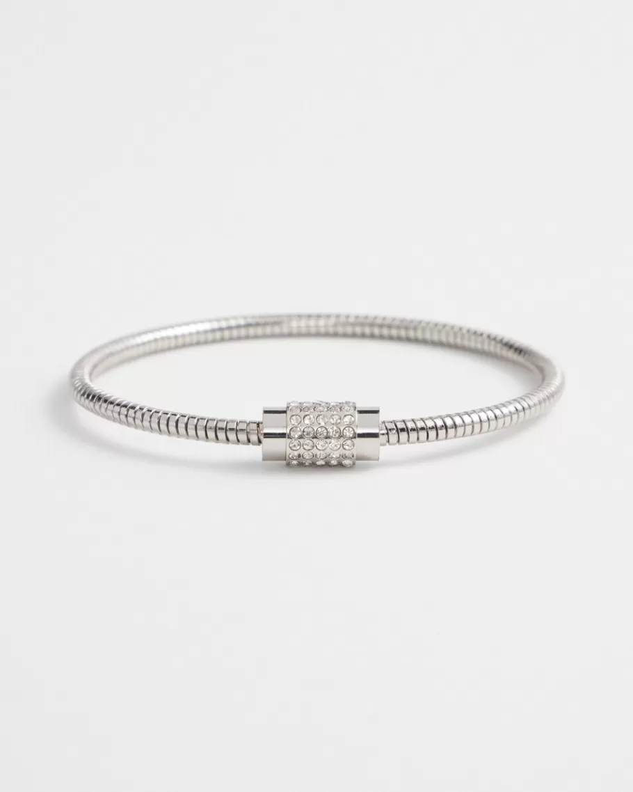 Chico's Tone Pavé Barrel Bracelet