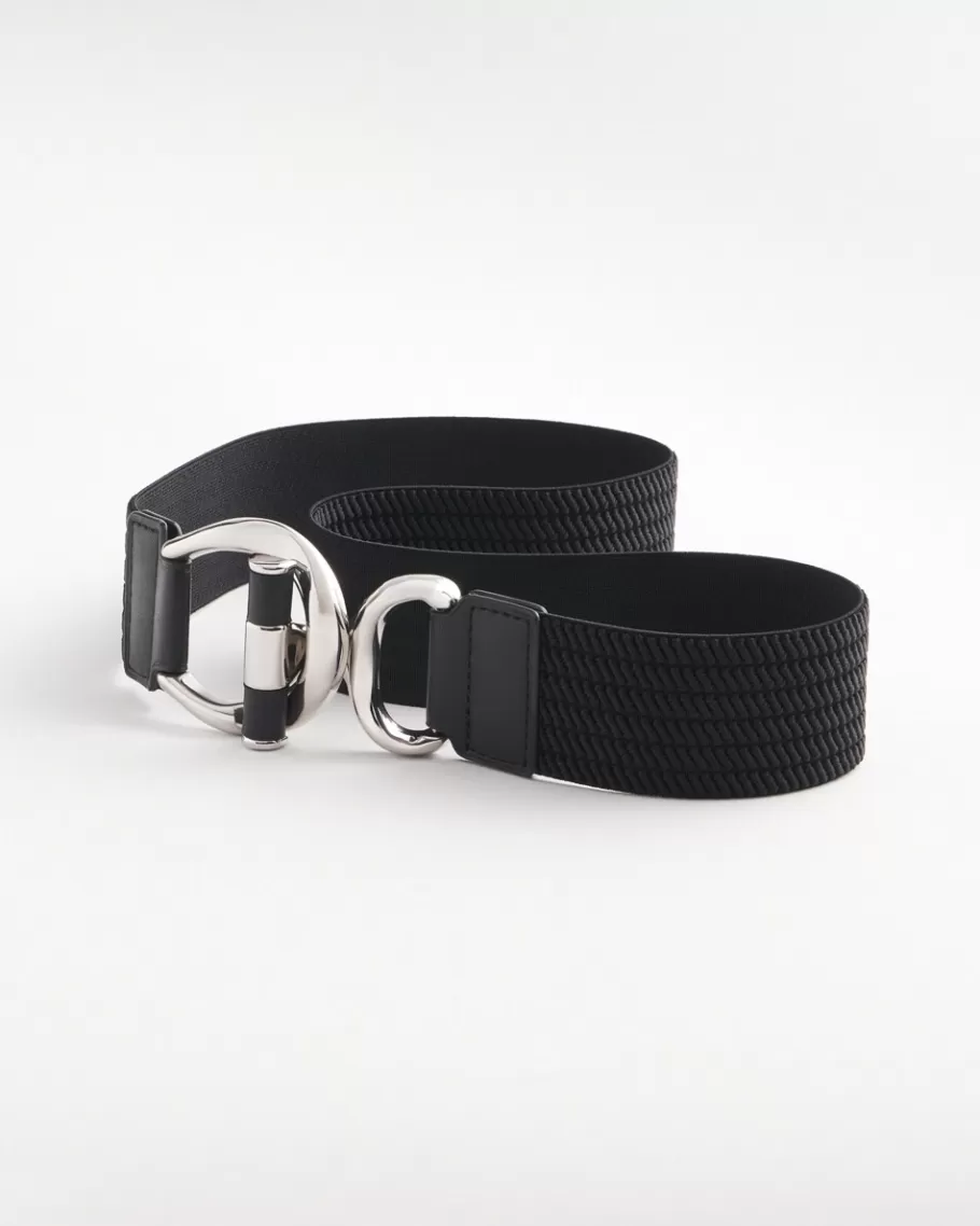 Chico's Silver Tone Toggle Stretch Belt