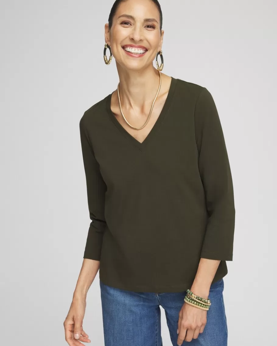 Chico's 3/4 Sleeve Perfect Tee