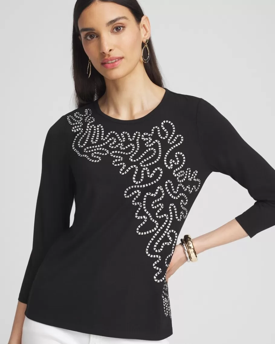 Chico's Soutache Detail Top