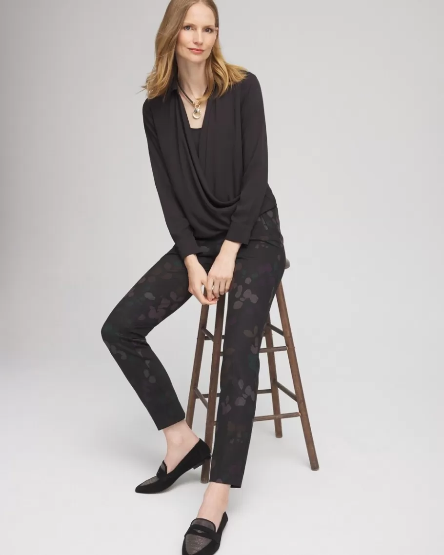 Chico's Surplice Bubble Hem Shirt