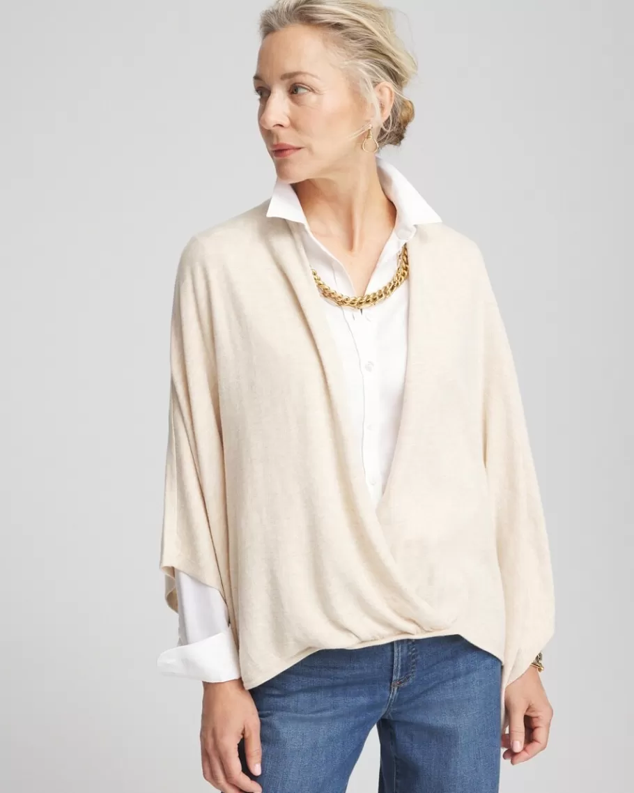 Chico's Surplice Sweater Poncho