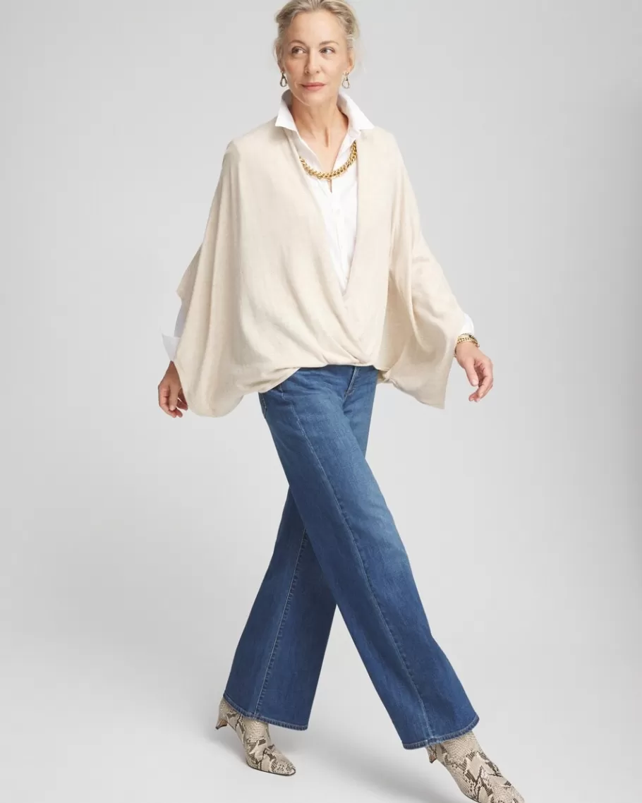 Chico's Surplice Sweater Poncho