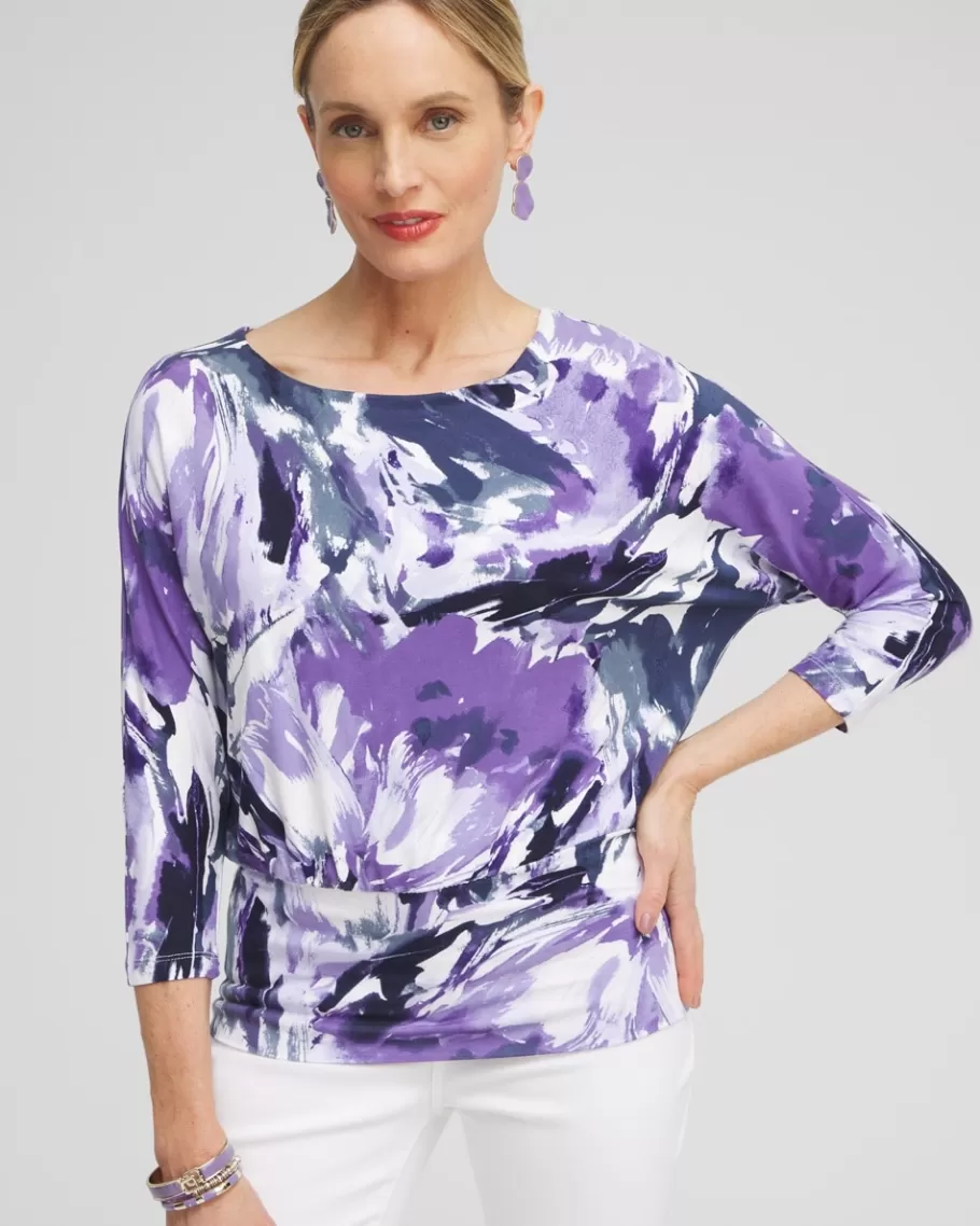 Chico's Touch Of Cool™ Abstract Banded Hem Top