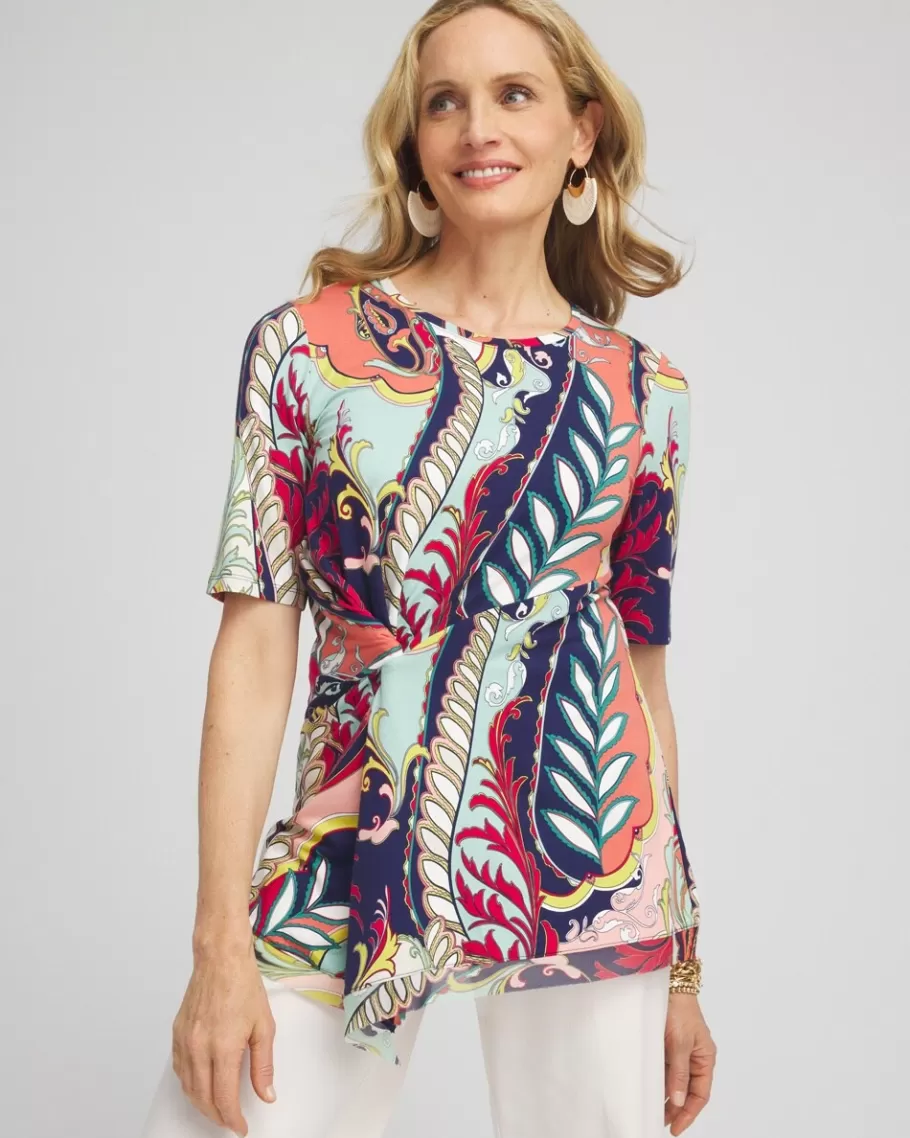 Chico's Touch Of Cool™ Abstract Draped Tunic