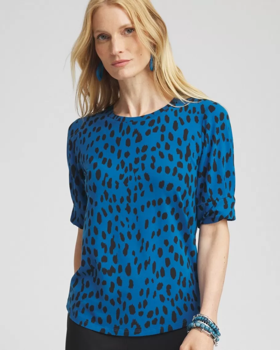 Chico's Touch Of Cool™ Dots Roll Cuff Tee