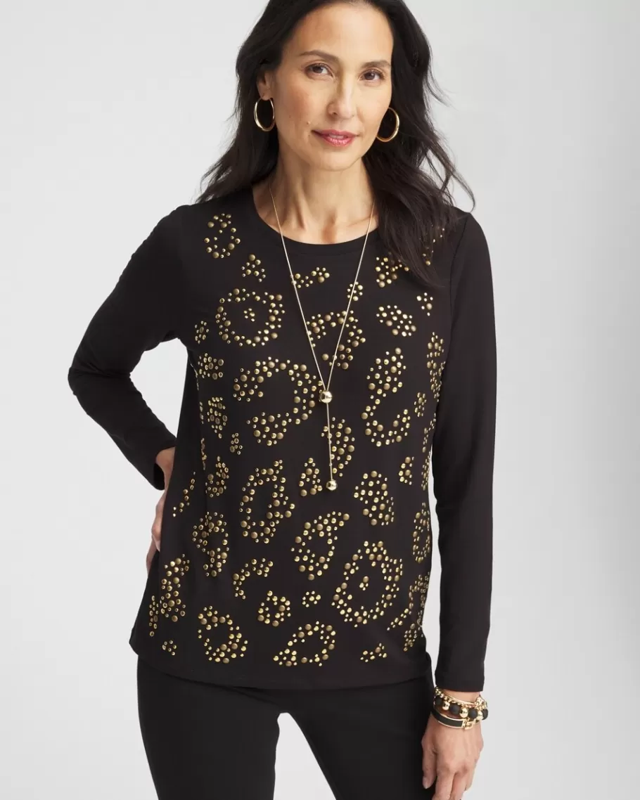 Chico's Touch Of Cool™ Embellished Leopard Layering Tee