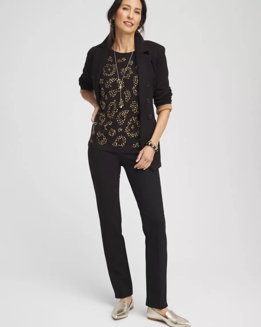 Chico's Touch Of Cool™ Embellished Leopard Layering Tee