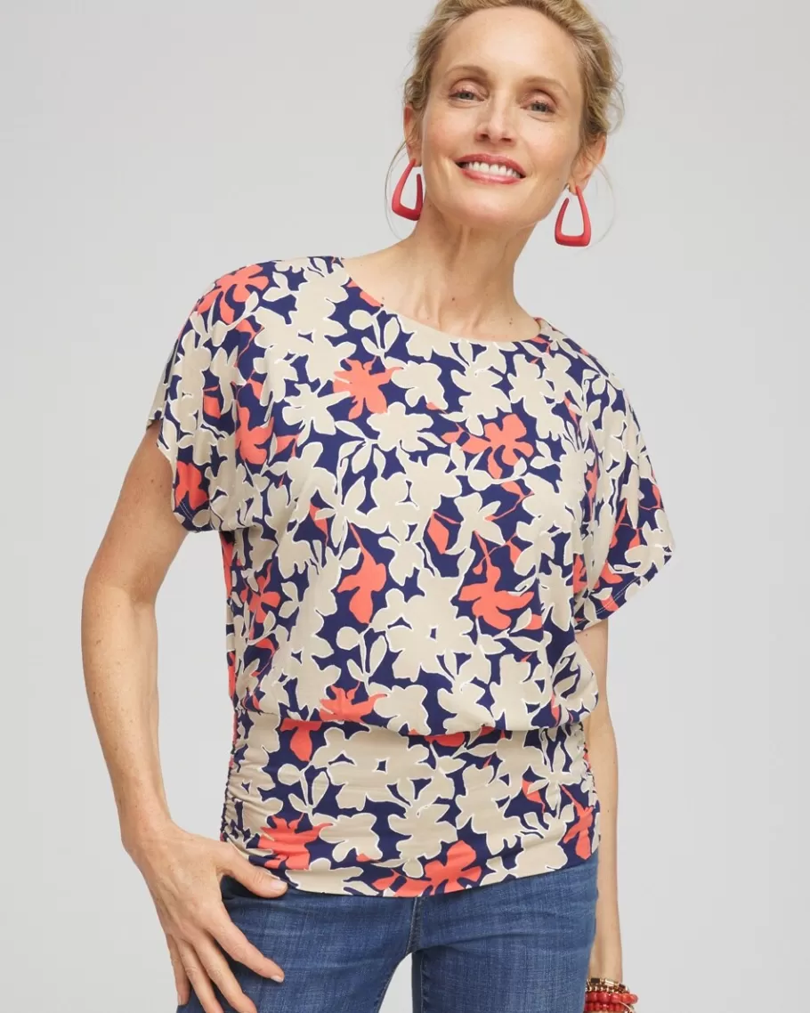 Chico's Touch Of Cool™ Floral Banded Hem Top