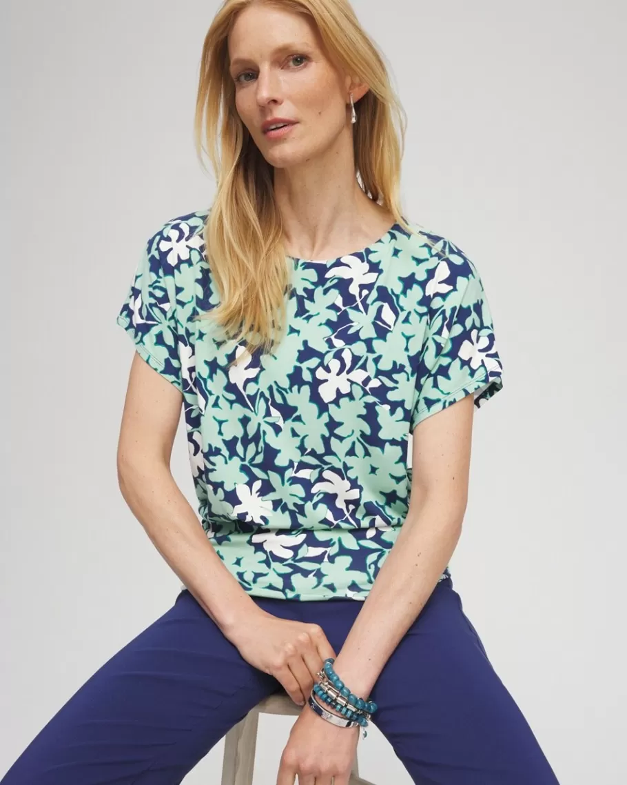 Chico's Touch Of Cool™ Floral Banded Hem Top