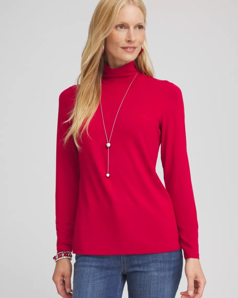 Chico's Touch Of Cool™ Mock Neck Layering Tee